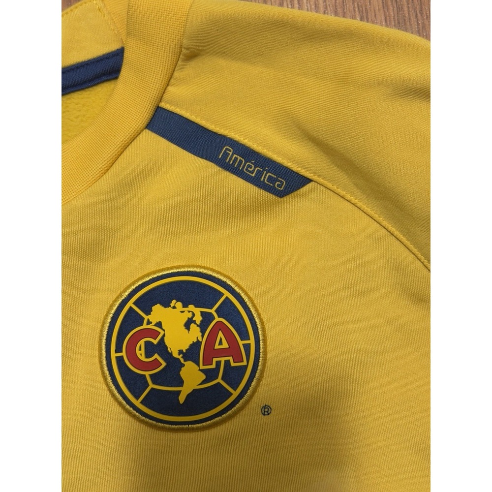 Nike Club America Soccer Training Sweatshirt Mens Large Coca Cola Corona Yellow - Picture 4 of 16